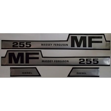 Aftermarket Hood Decal Set Fits Massey Ferguson Diesel Tractor 255 M609H1